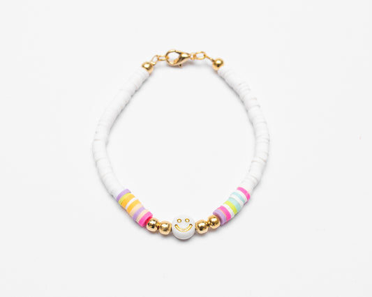 Brazalete Smiley Blanca